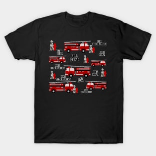 Fun Kids Firefighter Gifts, Firetrucks and Dalmations T-Shirt